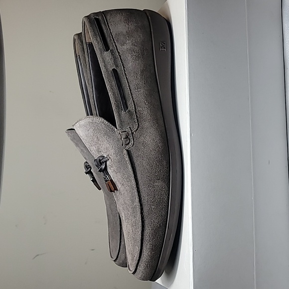 Ermenegildo Zegna gray suede leather tasseled loafers size 12 NWOB - Picture 1 of 8